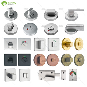 Partition Door Indicator Toilet Cubicles Stainless Steel 304 Bathroom Thumbturn Lock for Wooden Door - Product Image 4