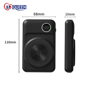 Batería Externa Magnética Inalámbrica Personalizada de 10000mAh/20000mAh, Estación de Carga de Emergencia con Cable Integrado para Teléfono - Product Image 2