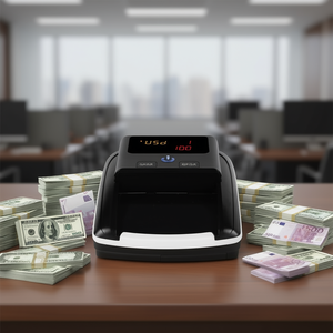 Machine de comptage de billets entièrement automatique numérique avec détection de devises USD/EUR, capacité de comptage de 1000 billets/heure - Product Image 3