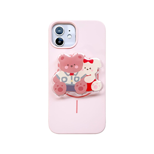 Wholesale Acrylic Epoxy Mobile Phone Grip Finger <strong>Ring</strong> Holder Stand Socket Griptok <strong>Poppings</strong> with Cute Cartoon Bear Design - Product Image 1