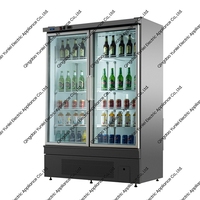 Mini refroidisseur de boissons SC-520K Double porte à tirer boissons refroidies par air réfrigérateur réfrigérateur pour eau purifiée
