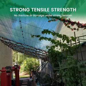 Voile d'ombrage <span class=keywords><strong>verte</strong></span> tissée pour extérieur avec œillets, filet respirant durable anti-gel pour jardin, bricolage et maison. - Product Image 5