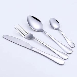 Jieyang usine directe personnalisée OEM ODM ensemble de couverts en acier inoxydable cuillère en métal fourchette et couteau ensemble de couverts classiques ensemble d'argenterie - Product Image 1