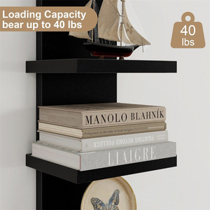 Wall Mounted Storage Rack 5 Tier 77.9cm White Toy Organizer <b>Shelf</b> for Home Desk Display - Product Image 5