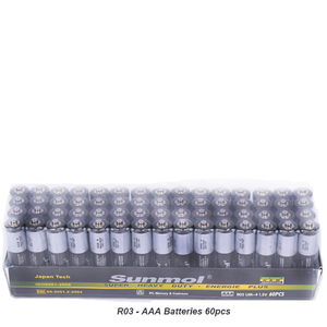 Nhà Máy 1.5V r03p AAA UM4 pin khô 1.5V AAA <span class=keywords><strong>Um</strong></span>-<span class=keywords><strong>4</strong></span> Carbon kẽm khô pin tiểu & pin khô - Product Image 5