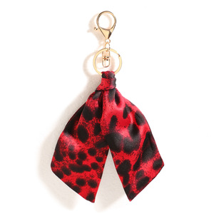 New Leopard Print Fabric Keychain for <b>Women</b> Fashion Cloth Bag Charm for Her Creative Metal <b>Keyring</b> Accessory Small Gift - Product Image 6