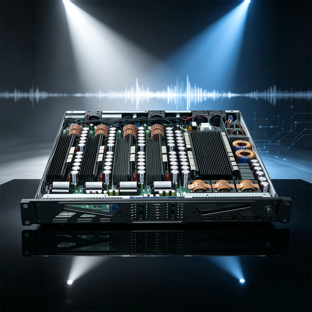 1U Rack Mount Class D 4 Channel3000W Professional Digital PowerAmplifier High Power Amp for OutdoorLive Stage Concert
