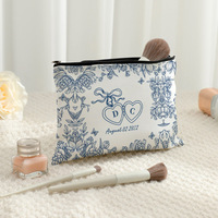 Pochette de maquillage personnalisée avec motif anneau verrouillable, sac de rangement de voyage pour articles de toilette, trousse de toilette, cadeau pour enterrement de vie de jeune fille