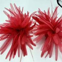 14cm Organza Tridimensionnel Polygonal Bouclé Chaussure Fleur Applique DIY Corsage Broche Vêtements Accessoires-Durable Métal Laiton)