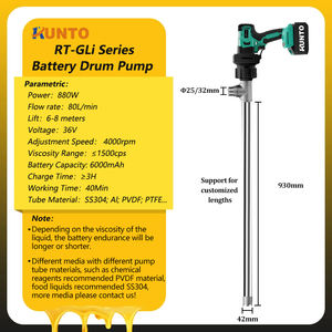 Kimyasal kimyasal hidroflorik asit için kimyasal davul pompa 55 galonluk polipropilen PVDF asit alkol Transfer barre davul pompa pvdf - Product Image 2