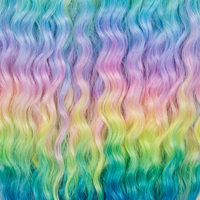 Cheveux synthétiques bouclés 24 pouces, vague d'eau, tresse crochet, fibre haute température, rose blond arc-en-ciel, extensions de tressage, 300g