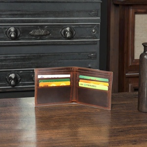 Boshiho Custom Wholesale Men Leather <b>Wallet</b> Business Mens <b>Wallets</b> Slim Genuine Leather Front Pocket Credit Card Holder <b>Wallet</b> - Product Image 2