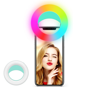Anneau de selfie photographique rechargeable par USB RGB 40 LED pour smartphone, téléphone et <span class=keywords><strong>tablette</strong></span> - Product Image 2