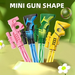 12 pezzi set 38.5cm water soap bubble stick 5 fori light up gun shape bubble wands toy for kids outdoor blow bubbles con luci - Product Image 3