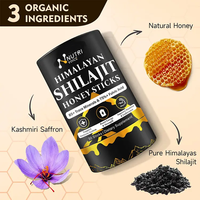 Bâtonnets de miel à la résine de Shilajit de l'Himalaya en marque privée pour hommes et femmes adultes – Complément naturel pour le soutien immunitaire