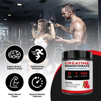 Agelwell OEM Creatine Powder Suplemen Energi Pembentuk Otot Bebas Gula Kelas Makanan Dosis Harian 5g Kapasitas 500g
