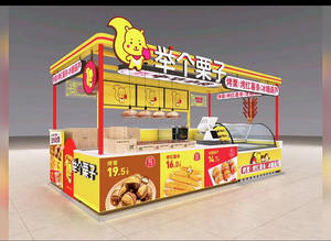 <span class=keywords><strong>Temu</strong></span> Iced Bubble Tea & Coffee Station Showcase Shop-Like Cake Display Kiosk Stands para Mall - Product Image 5