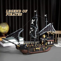 GUDI Creative Legend Pirates 621 pièces Blocs de construction en plastique ABS Perle Noire Jouets de construction éducatifs Kits de modèles de bateaux 1:48