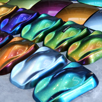 Poudre de pigment caméléon bleu-violet à effet miroir métallique pour usage automobile, peinture de voiture chromée, pigment nacré
