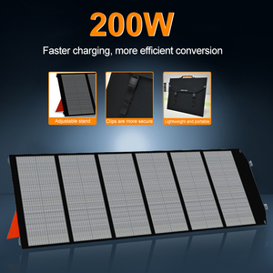 แผงโซลาร์เซลล์พับได้ 200W ประสิทธิภาพสูง 22% สำหรับการผจญภัยกลางแจ้ง กันน้ำ ใช้กับสถานีพลังงานสำหรับตั้งแคมป์ - Product Image 4