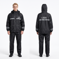 Ensemble de pluie personnalisé en PVC avec bandes réfléchissantes lumineuses larges, imperméable, pour motard et cycliste électrique adulte, personnalisation en gros