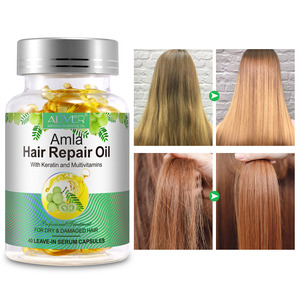 עליבר טיפוח שיער אורגני אמלה שמן אתרי שמן לתיקון שיער קפסולות סרום להשאיר בצמיחת שיער עם מולטי ויטמינים קרטין - Product Image 3