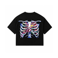 Camiseta Holgada con Diseño Gráfico en la Espalda, Envío Directo de Fábrica, Soporte de Diseñador, Marca Privada OEM, para Moda