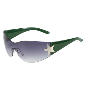 Glasses UV400 Ladies New Fashion Y2K <b>Sunglass</b> Unisex Rimless PC One Piece Cycling Sports <b>Sunglasses</b> 2025 - Product Image 1
