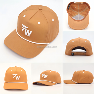 Casquettes OEM Orange à 5 panneaux, séchage rapide, imperméables, avec fermeture snapback, logo brodé personnalisé sur le devant, casquette de course à séchage rapide - Product Image 2