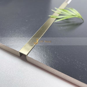 Profilé en U décoratif en acier inoxydable EX590 pour bordure de carrelage mural, projet de décoration intérieure - Product Image 4