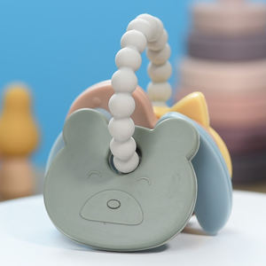 <span class=keywords><strong>Mordedor</strong></span> de Silicona <span class=keywords><strong>Natural</strong></span> para Bebés, Juego de Mordedores de Grado Alimenticio, Juguete Suave con Forma de Cielo y Oso, Características Sensoriales, Diseños Personalizados - Product Image 6