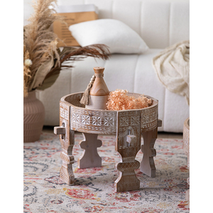 Offre Spéciale meubles de maison rétro en bois massif lit rond unique canapé <span class=keywords><strong>table</strong></span> d'appoint pour le salon petite <span class=keywords><strong>table</strong></span> basse ronde - Product Image 4