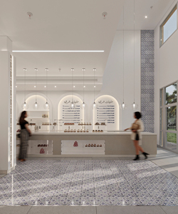 Custom Modern Dessert Shop Interior Design Bakery Cake Display Counter Glass Showcase Retail Store Furniture - Product Image 1