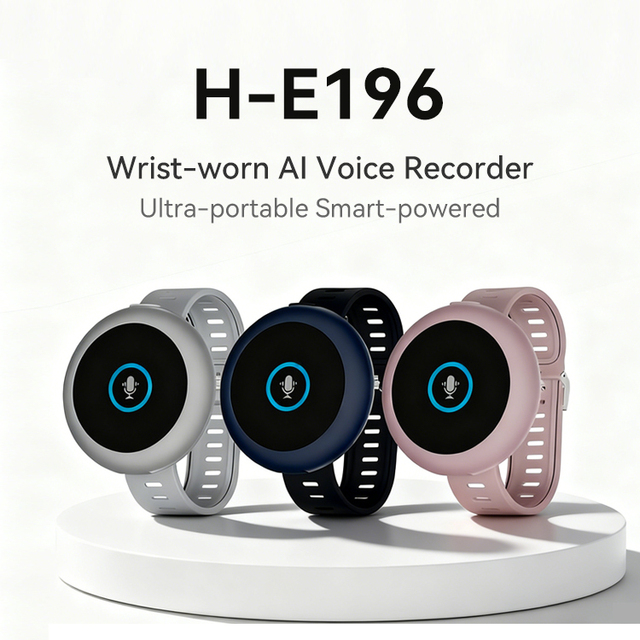 HBNKH AI Wearable Recording Device BT Microphone SDK API Support AI Smart Transcription Mind Map Summary Voice Recorder
