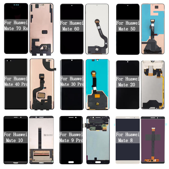 Original for Huawei Mate 10 20 30 Pro 40 50 60 70 80 Rs 5G Lcd Screen Digitizer 7 8 9 Lite Display Replacement for huawei Lcd