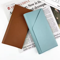 Nouvelle Pochette de Voyage Solide en Cuir PU pour Documents, Étui Passeport, Porte-Billets, Porte-Cartes d'Identité/Crédit Professionnels
