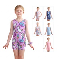 Justaucorps de gymnastique imprimé XY029 pour filles, tenue de danse, justaucorps sans manches pour enfants, vêtements de danse athlétiques pour tout-petits