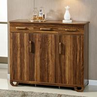 Furnitur Rumah Tahan Lama dengan Finishing Walnut Mewah, Gaya Eropa Modern Kontemporer, Ramah Lingkungan, Serat Kayu Alami, Penyimpanan Luas, untuk Area Pintu Masuk