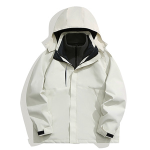 Veste de pluie d'extérieur unisexe trois en un coupe-vent imperméable respirante pour la randonnée, l'alpinisme, le camping et la course à pied - Product Image 1