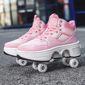 Chaussures à roulettes déformables pour enfants et adultes, patins à roulettes rétractables réglables à 4 roues pour enfants - Product Image 6