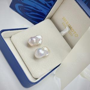 Precioso Simple moda exquisito grande barroco perla de agua dulce Stud pendientes Redbook Internet celebridad mismo estilo - Product Image 2