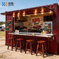 10FT Pop-up Container Café Bar zum Verkauf Modularer Kaffeeshop Kiosk Outdoor Restaurant-Stand Individuelles Design