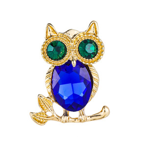 Broche vintage hibou en perles, épinglette animale en strass, accessoire vestimentaire en gros - Product Image 4