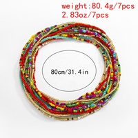 Chaîne de Taille Africaine en Perles Ajustables du Ghana pour Femmes, Vente en Gros d'Accessoires