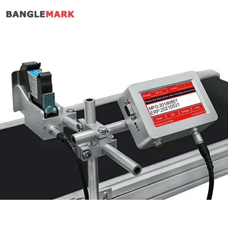Пластиковый пакет для бутылок, металлические банки, кодер для даты BangleMark, промышленный портативный струйный принтер для кодирования