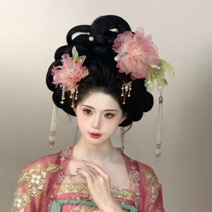 Nuevo Diseño Original de Primavera, Pinza para el Cabello Hecha a Mano, Peonía Rosa, Accesorio para el Cabello Perforado, Estilo Hanfu - Product Image 1