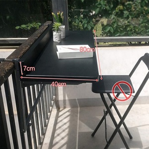 في الهواء الطلق طاولة جانبية شرفة للطي شنقا حديدي Tabele قابل للتعديل سطح الباحة حديقة الجدول منصة مشروبات في الهواء الطلق الجدول - Product Image 6