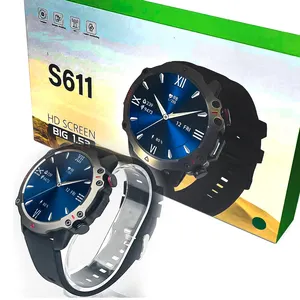 2024 Producto electrónico de venta caliente en EE. UU. Europa Smartwatch inteligente Trending Hot S611Metal Shell Cool Design Smart Watch