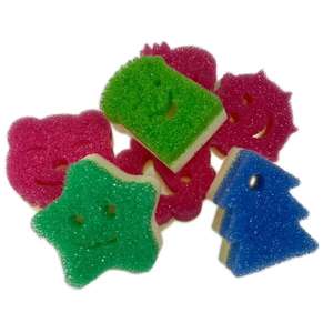 Éponge <span class=keywords><strong>de</strong></span> cuisine <span class=keywords><strong>en</strong></span> <span class=keywords><strong>forme</strong></span> d'arbre <span class=keywords><strong>de</strong></span> Noël, multicolores, avec un visage souriant <span class=keywords><strong>de</strong></span> dessin animé, <span class=keywords><strong>en</strong></span> gros - Product Image 6