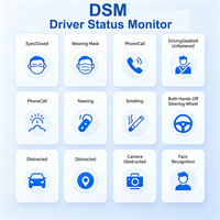 Sistema de Monitoreo del Comportamiento del Conductor con IA, Cámara DSM, Detección de Fatiga, Alerta de Distracción, Lente de 6 mm, Sensor AHD de 720P para Seguridad de la Flota